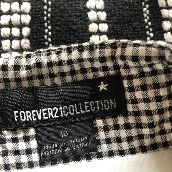 Gingham Black and White Mini Skirt - Picture 12 of 13